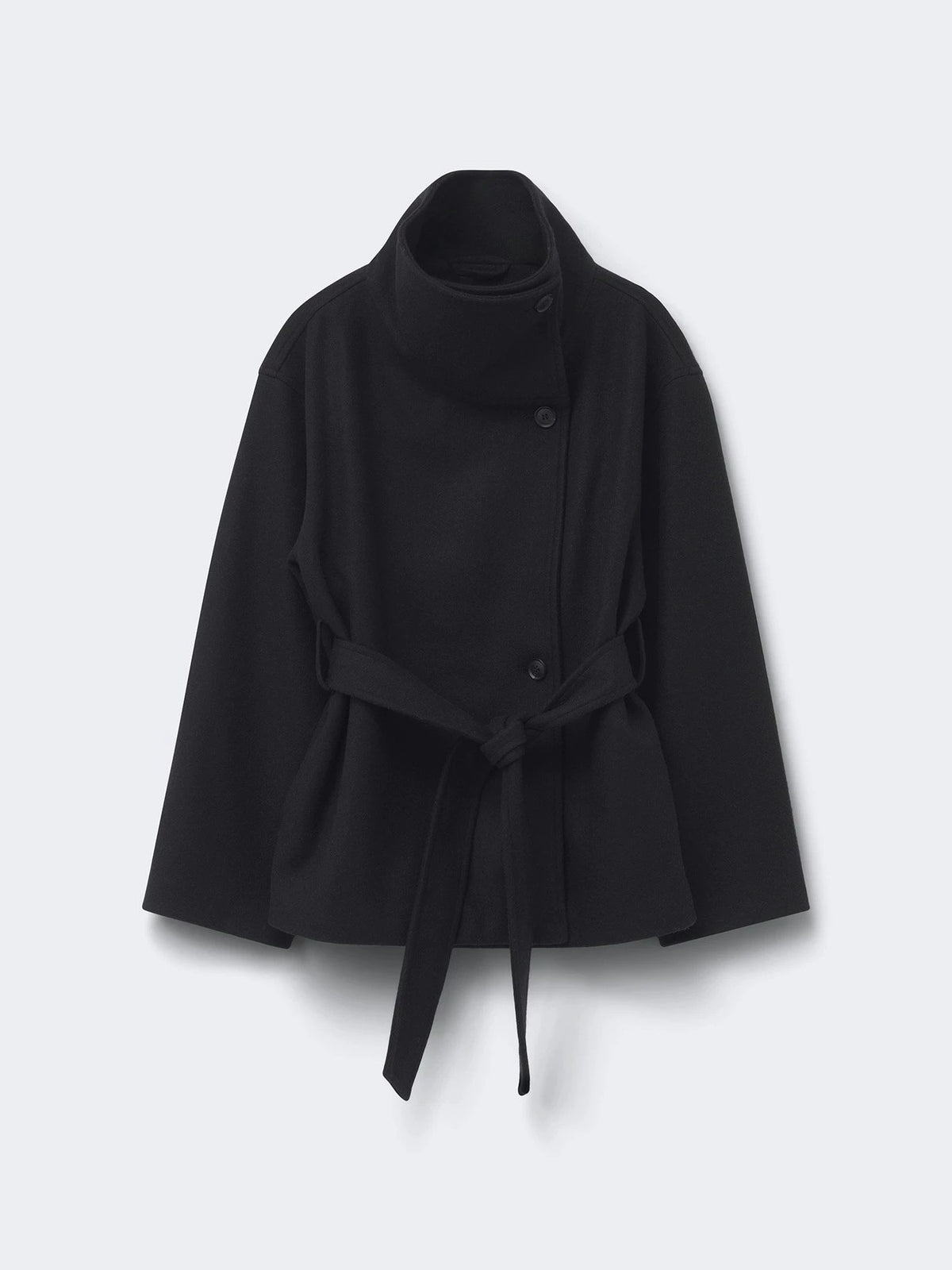 Double-Sided Woolen Stand Collar Coat