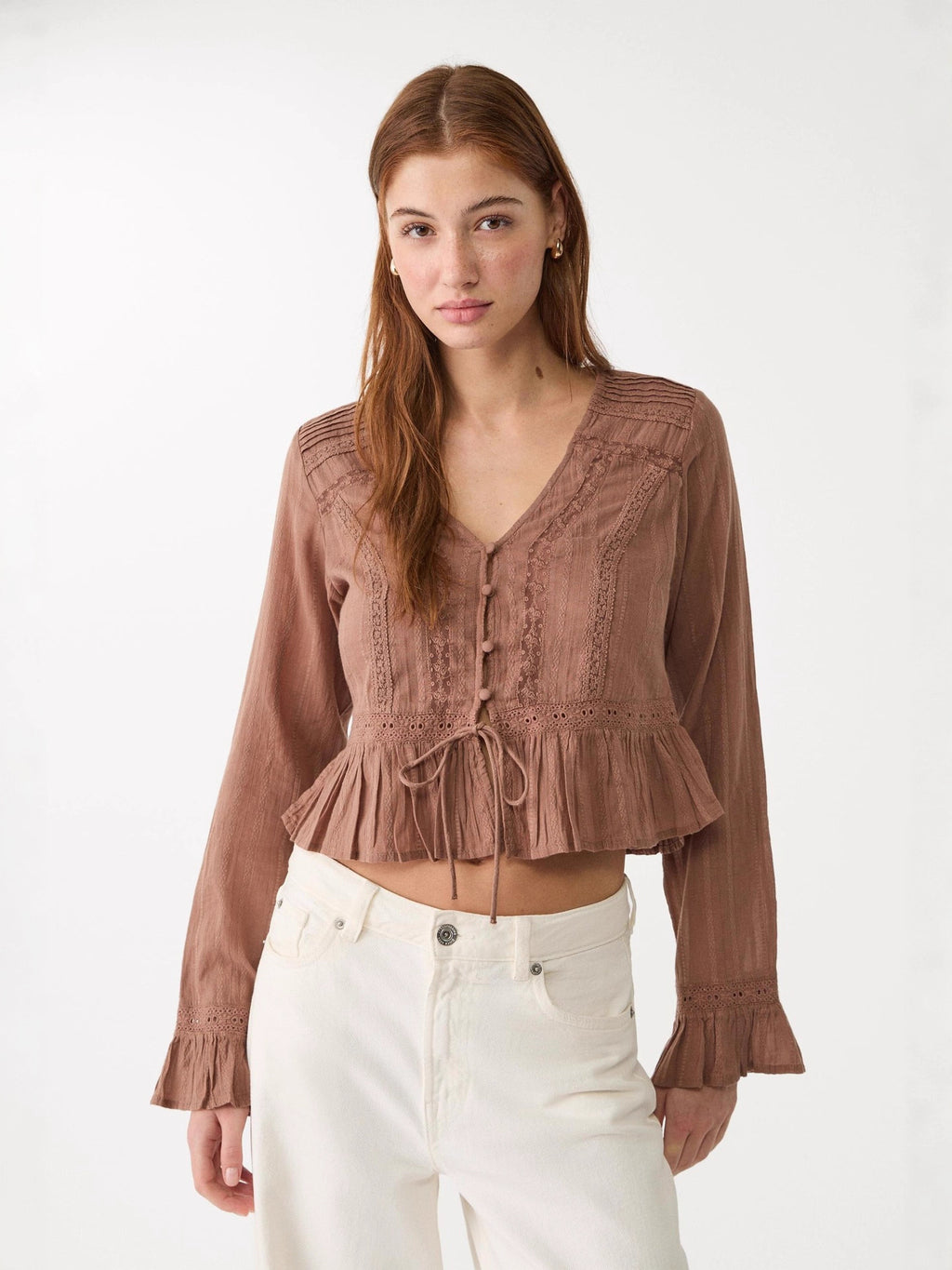 Lila's Lace Trim Blouse