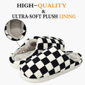 Checkerboard Plush Home Slippers